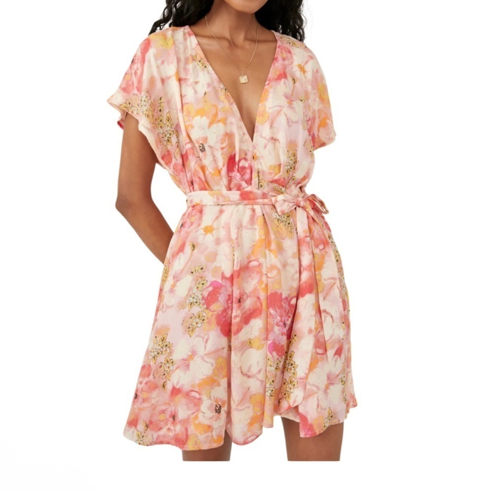 Free People Freddy Tie Mini
Dress in Fruit Punch Women’s Size XS